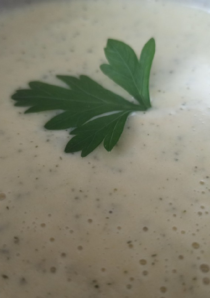 Una foto de Vichyssoise de calabacín