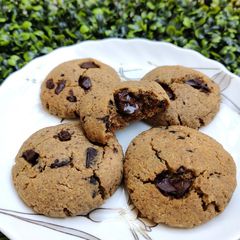 A picture of Flourless gluten free cookies (coconut chocolate cookies).