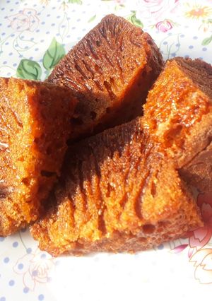 Foto resep Bolu sarang semut: Caramel rongga anti gagal