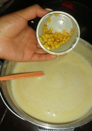 Una foto de Crema de elote