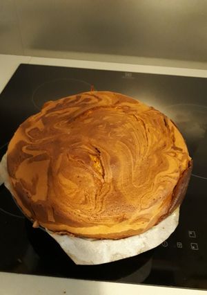 Une photo de Génoise marbré chocolat vanille