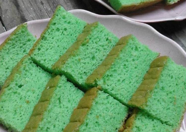 Bolu Pandan..sponge cake perdanaku😁