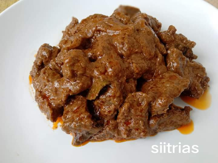 Cara Gampang Menyiapkan Rendang daging bumbu instan Anti Gagal