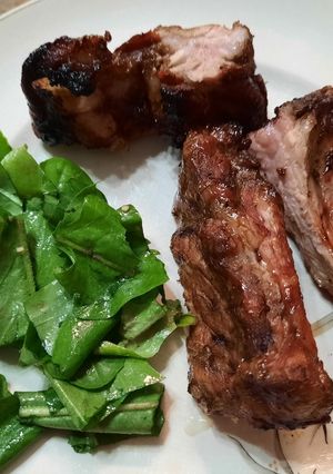 Una foto de Ribs laqueados a la parrilla