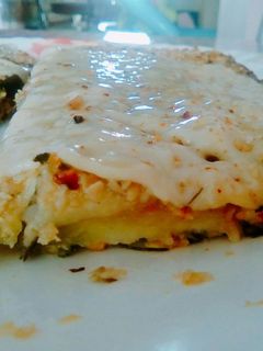 Una foto de Milanesas de berenjenas rellenas de cebolla y queso 👏 👏 ❤