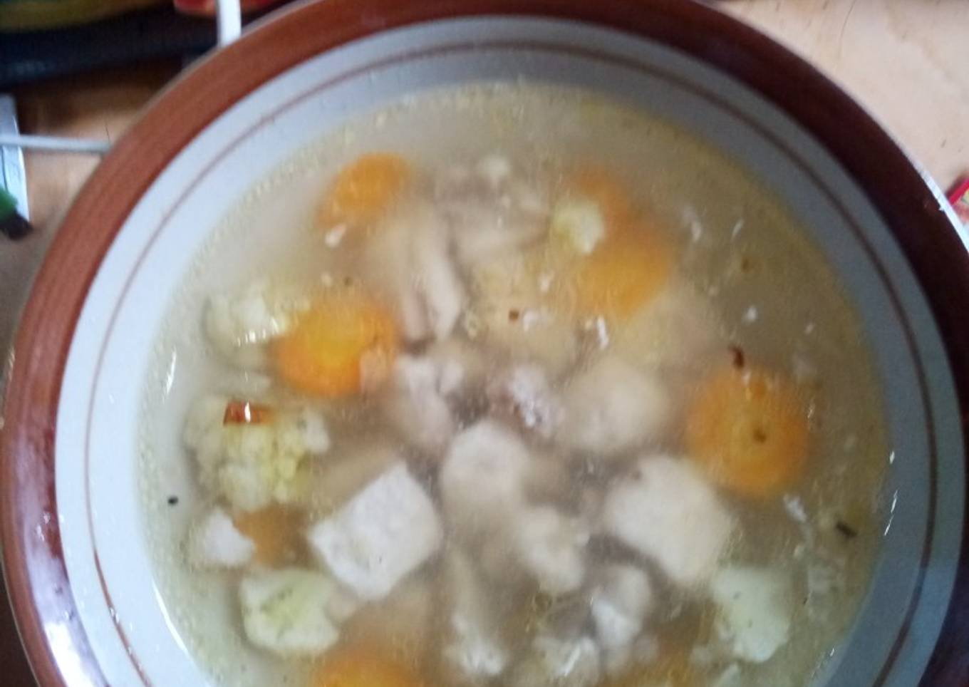 Sop ayam kembang kol