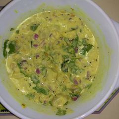Sweet potato curd curry A picture of Sweet potato curd curry.