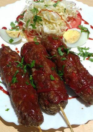Una foto de Pinchos de carne picada
