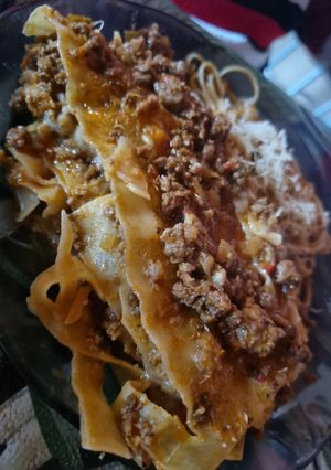 Una foto de Lasagna de carne picada(relleno)