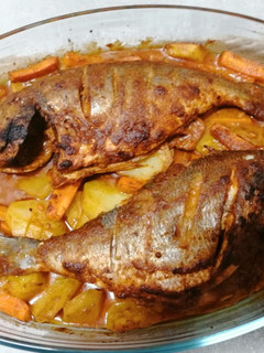 صورة لوصفة سمك مشوي بالفرن