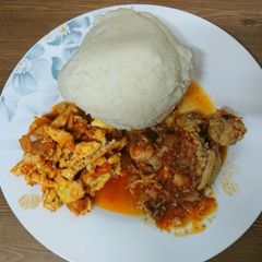 A picture of Ugali mayai.