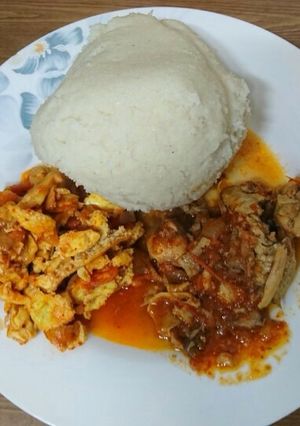 A picture of Ugali mayai.