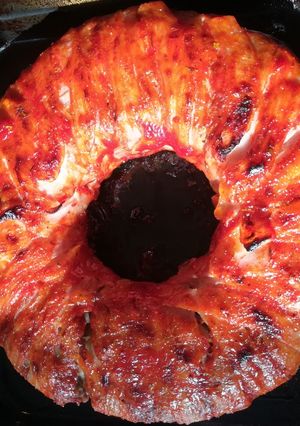 Una foto de Torta de Carne, Tocineta Ahumada y Papa
