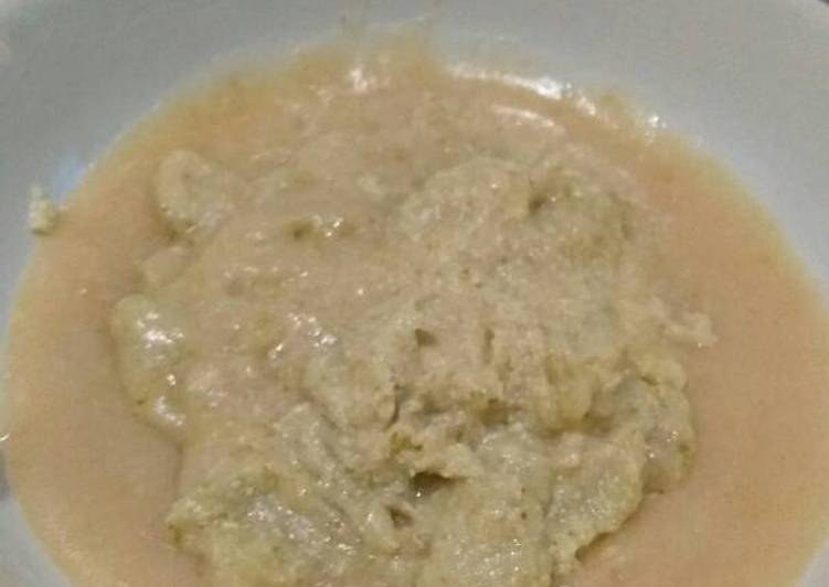 Cara Memasak MPASI 7 bulan Puree Sup Ikan Dory Sayuran yang Renyah