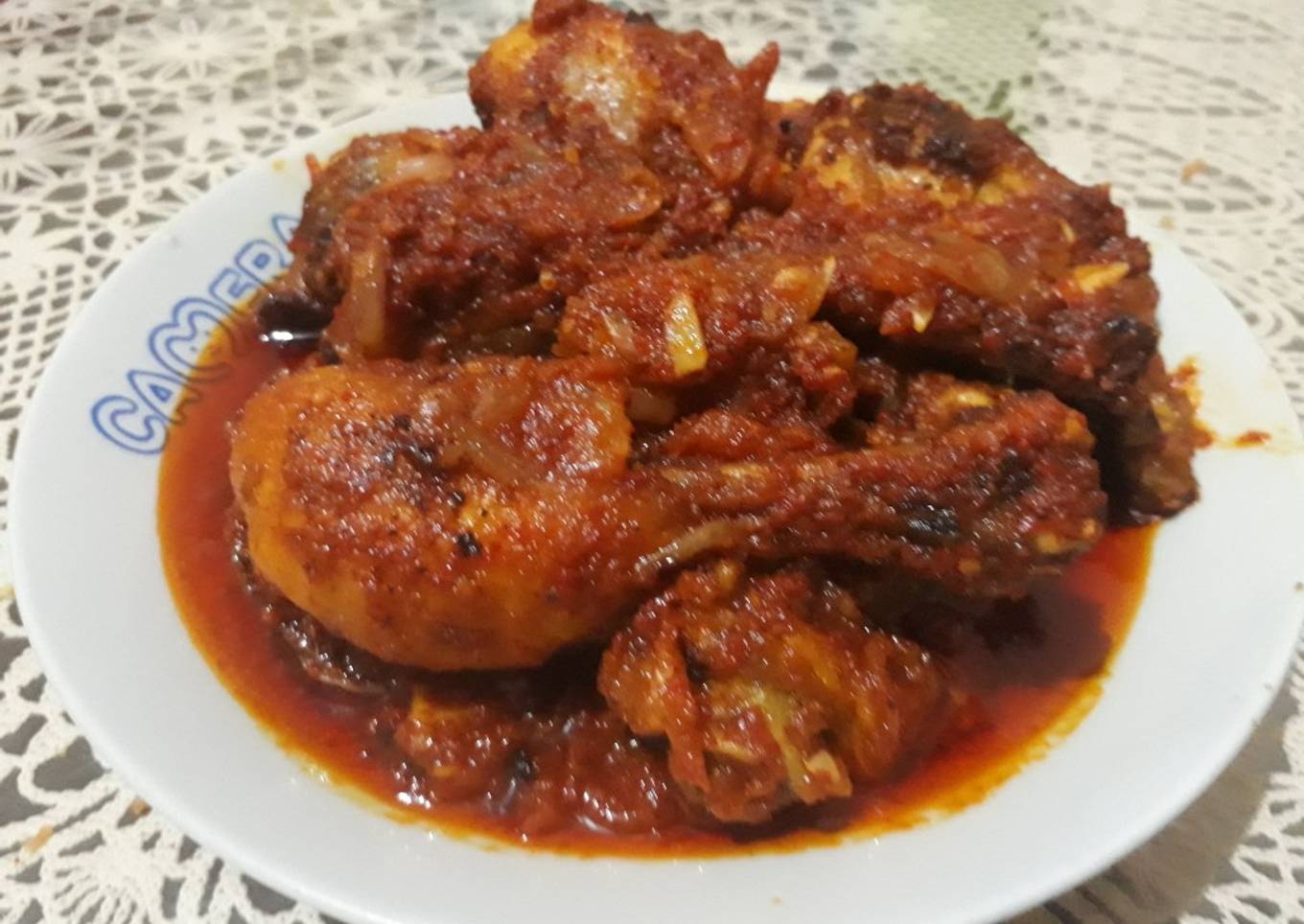 Ayam ungkep goreng balado
