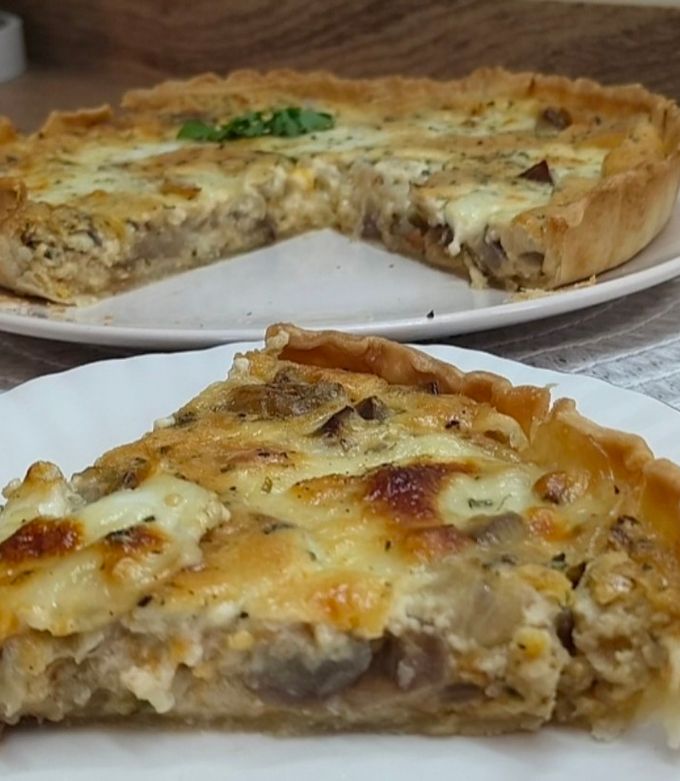 Una foto de Quiche de berenjena
