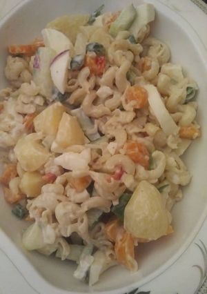 A picture of Macaroni salad.