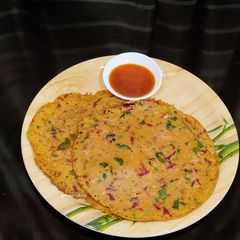 A picture of Oats, Veggies Chilla.
