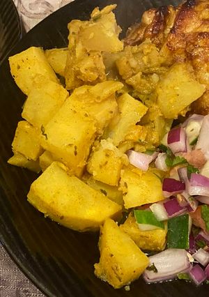 A picture of Indian Potato Salad.