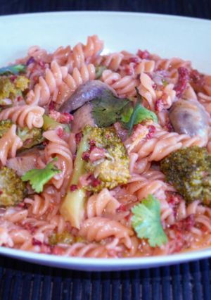 Una foto de Pasta a la colorada