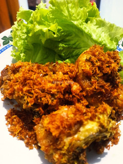 Foto resep Ayam serundeng kelapa