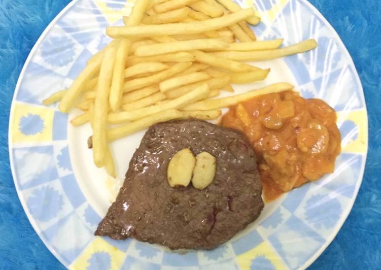 Resep Wagyu Steak with Mushroom Sauce Anti Gagal