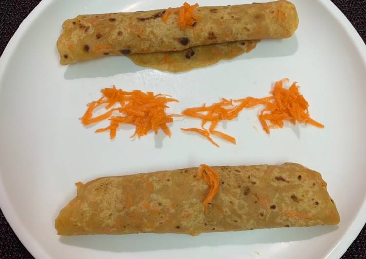 How to Make Quick Milky carrot paratha