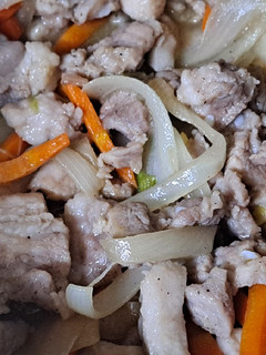 A picture of Thịt heo xào hành tây cuối tuần.