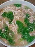 ต้มจืดสปาเก็ตตี้โอ๊ตหมูสับใบกะเพรา - คีโต
