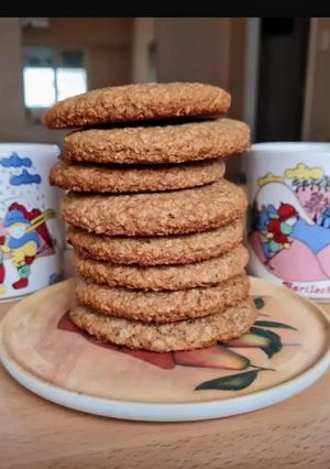 Una foto de Galletas integrales con avena y miel sin manteca