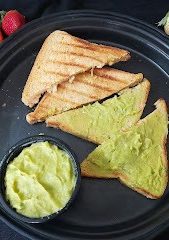 A picture of Avocado sandwich and toast.