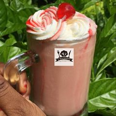 A picture of Watermelon /banana milkshake.