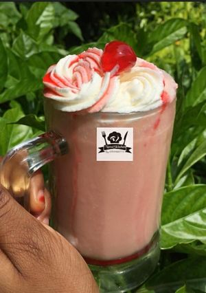 A picture of Watermelon /banana milkshake.