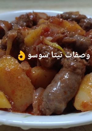 صورة لوصفة السجق بالبطاطس