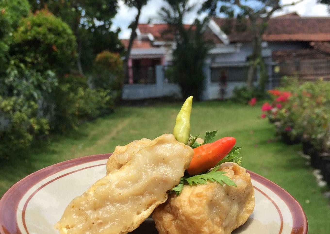 Tahu bakso isi daging ayam simple dan enak