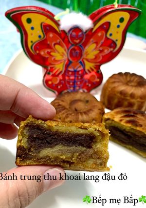 Hình của món Bánh trung thu khoai lang đậu đỏ- Ăn dặm.