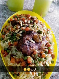 صورة لوصفة اوزي الدجاج