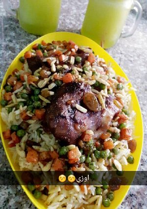 صورة لوصفة اوزي الدجاج