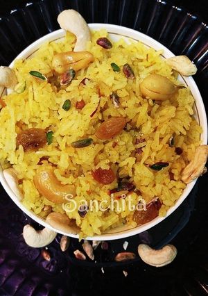 A picture of Kesariya Sweet Rice.