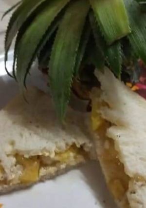 A picture of Pineapple cheese sandwich.