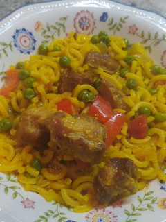 Una foto de Fideos a la cazuela con costilla de cerdo