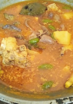 Foto resep Opor pedas Cepu (opor pedas ayam,kentang,ati ampela)