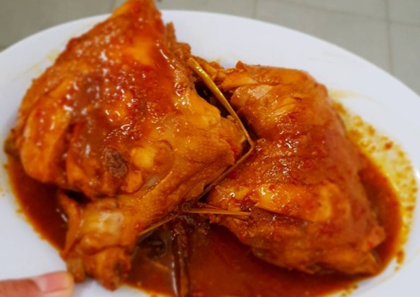 Ayam bakar dan balado sekali masak