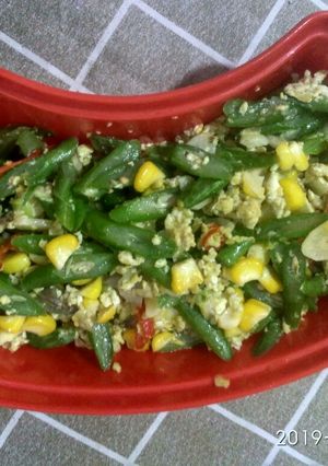 Foto resep Oseng buncis telur
