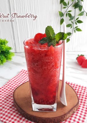 Foto resep Es Serut Strawberry