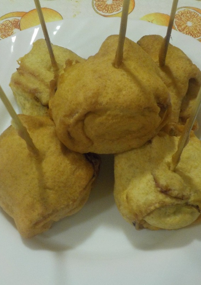 Una foto de Champiñones rellenos con tempura
