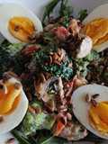 Sig's Broccoli, Mushroom Salad with Yogurt Mustard dressing