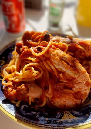 Foto di Spaghetto gamberoni e moscardini al sugo