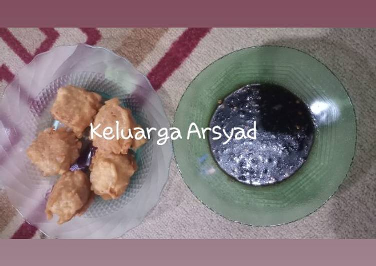 Tahu walik isi udang dan sambel kecap