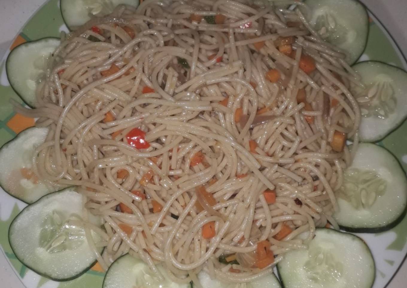 Jollof veggie spaghetti